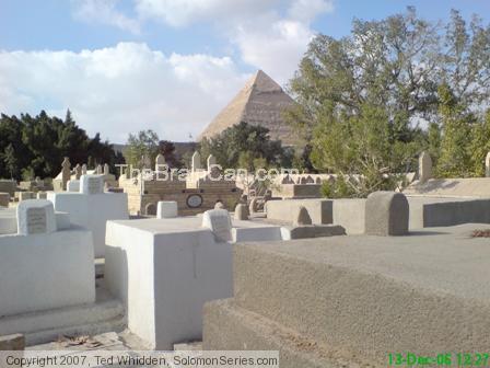 testAbove Ground Graves/Burial Sites very near the location of the pyramids at Giza.  Graves are above ground because the water table is too high in t